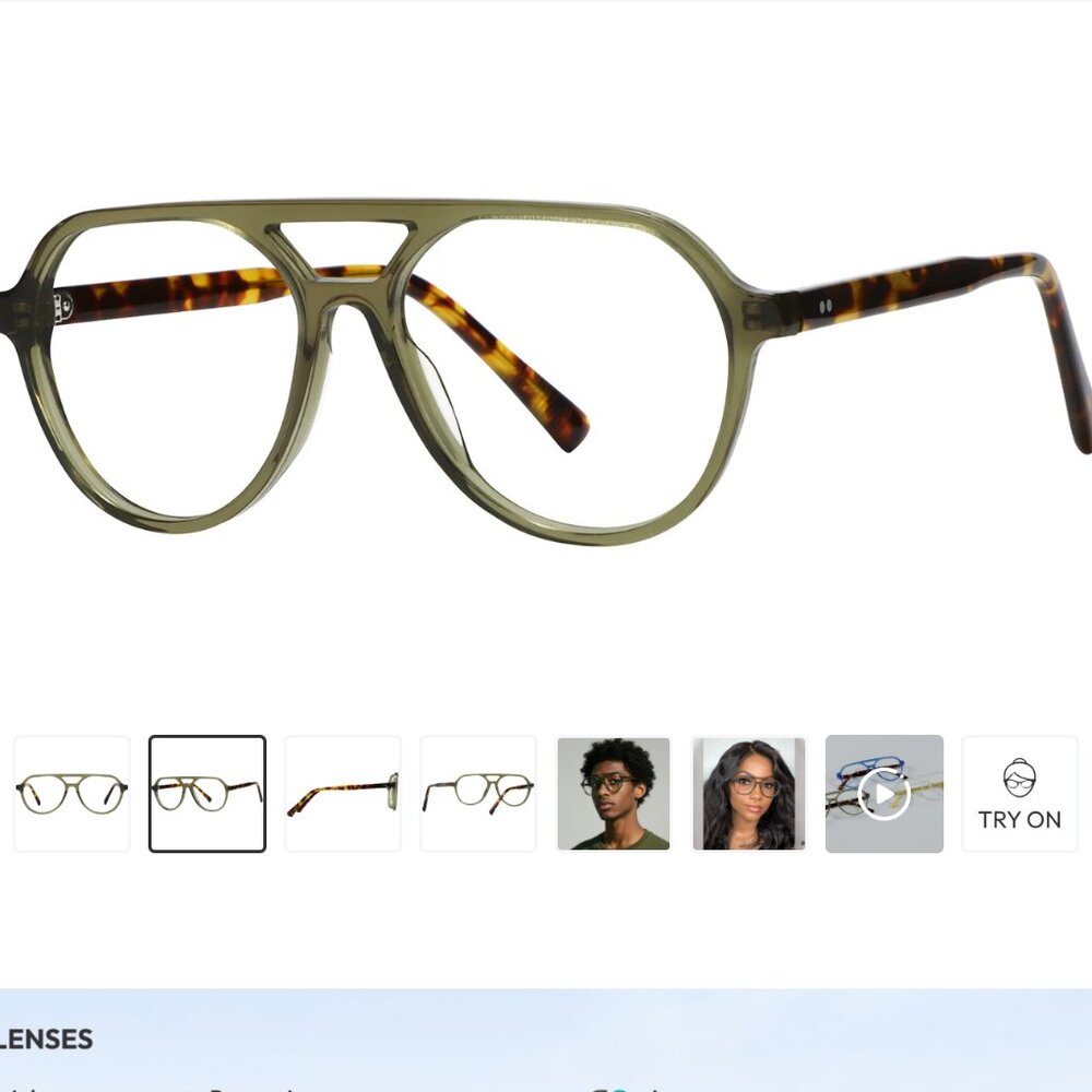Fytoo NON-prescription Green Aviators